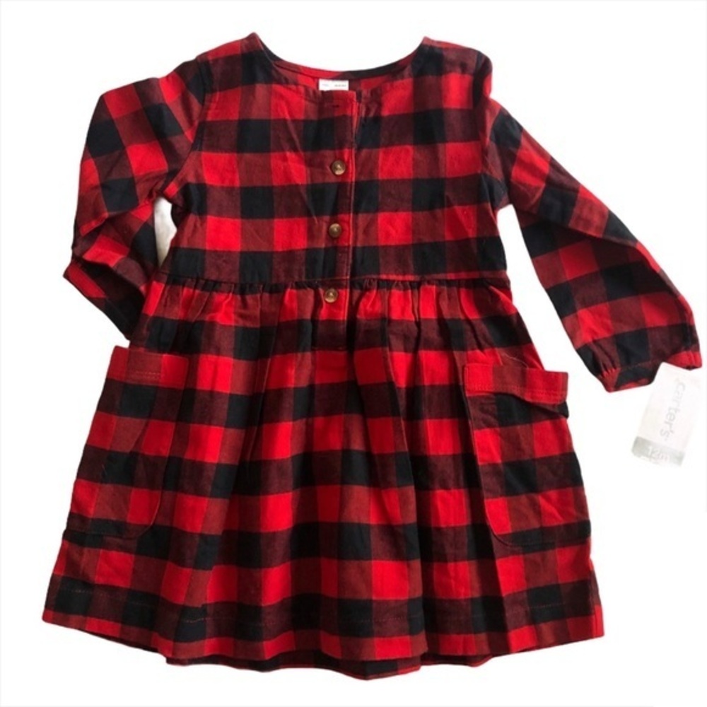 Carter’s baby dress 4 button Front Sz 12 months